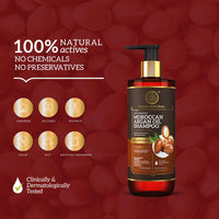 Khadi Natural Powered Botanics Moroccan Argan Shampoo 310ml, For Dry Hair, Reduces Frizz, Paraben, Silicone and Sulphate Free