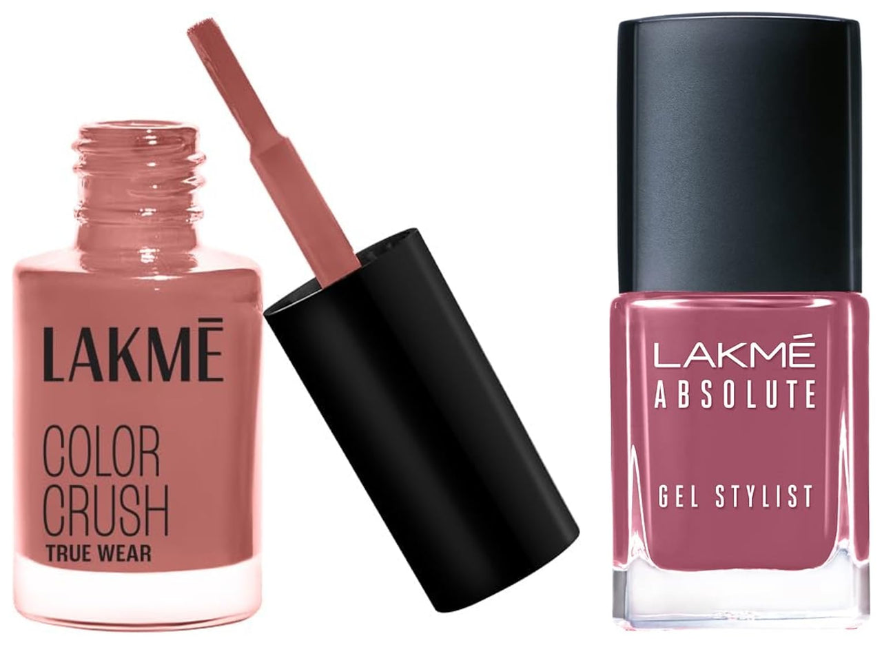 Lakmé Absolute Gel Stylist Vintage Romance & True Wear Color Crush Nail Polish, Long Lasting & Vibrant Nail Paint Finish, 82, 6Ml