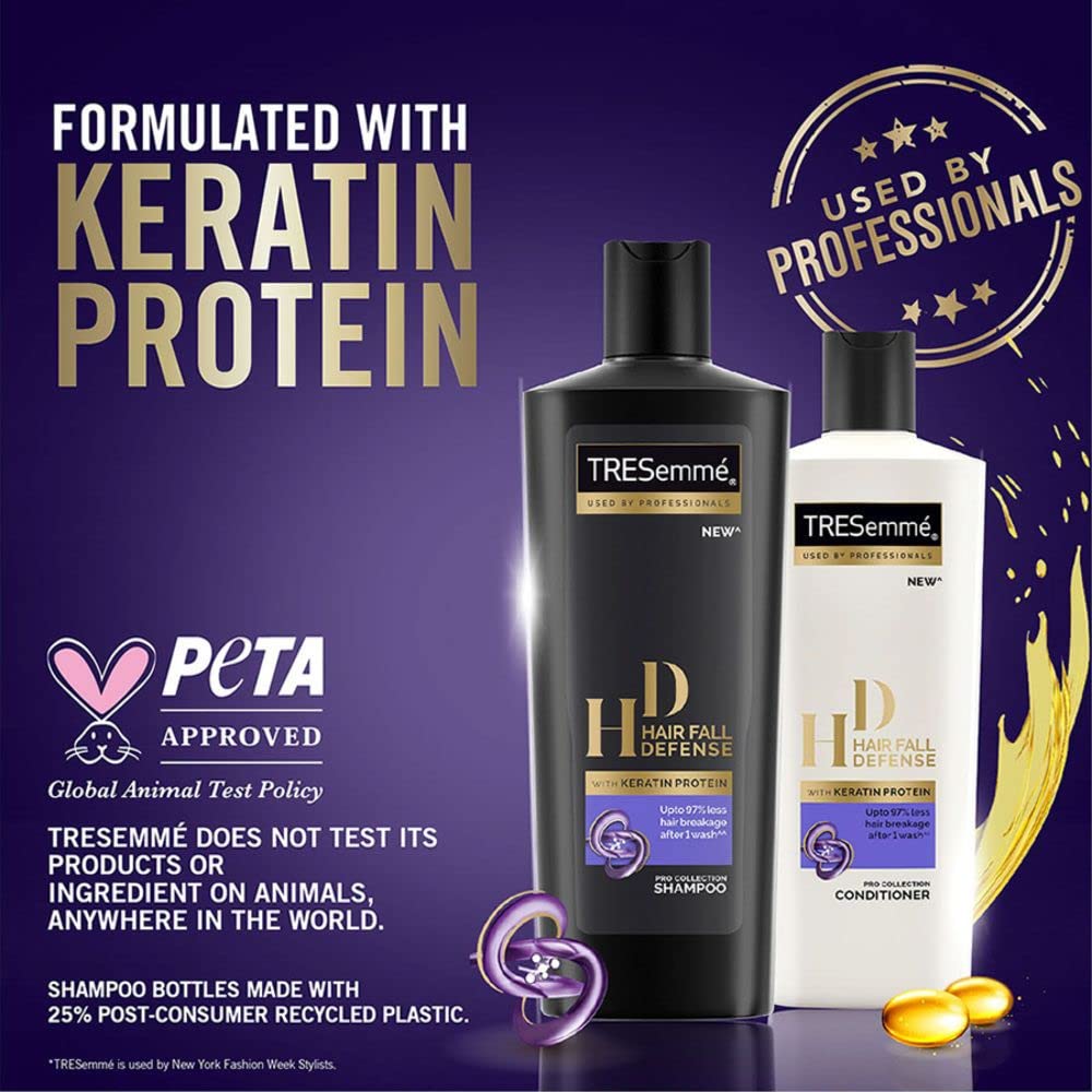 Tresemme Hair Fall Defence Shampoo 1 Ltr & Tresemme Keratin Smooth Shampoo,With Keratin And Argan Oil For Smoother And Shinier Hair, 1 Ltr
