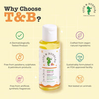 Tots & Bubbles Calming Baby Massage Oil with Sweet Almond & Olive Oil - 50 ml | Enriched with of Shea butter, Lavender & Mustard | Gentle on the skin, Free from Harmful Chemicals, No Artificial Scent