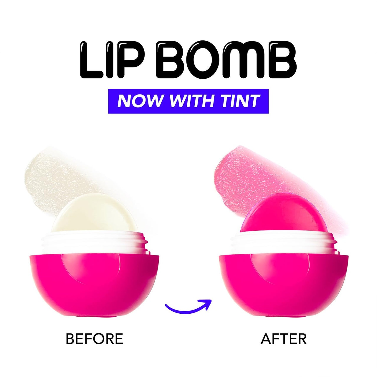 Blue Heaven Tinted Lip Balm infused with Shea Butter, Almond oil and Vitamin E - Bubblegum, 8g