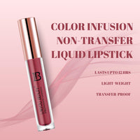 Lakyou Beauty Color Infusion Liquid Lipstick | Non-Transfer | Matte | Long Lasting Wear | 6ml | 11(Poppy)