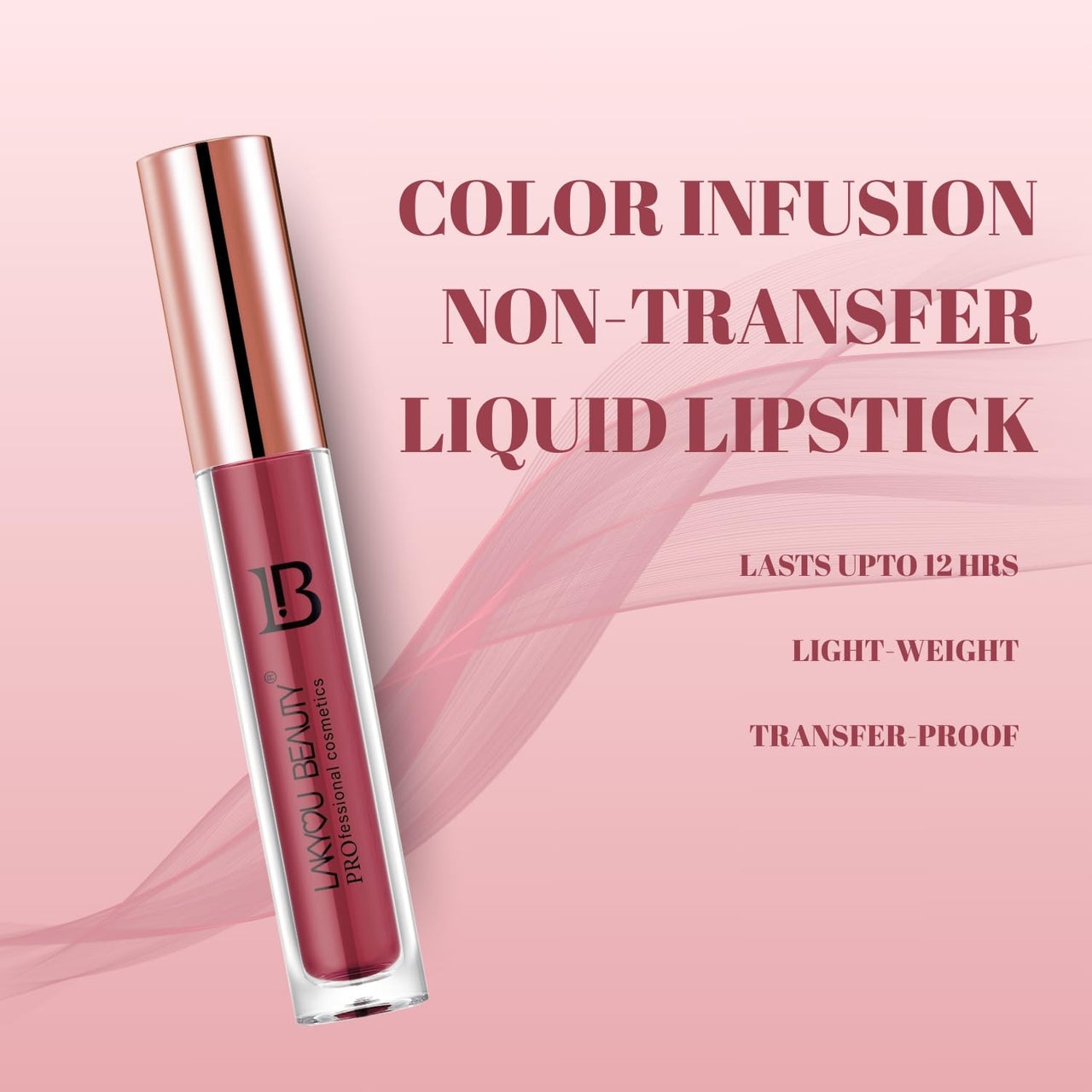 Lakyou Beauty Color Infusion Liquid Lipstick | Non-Transfer | Matte | Long Lasting Wear | 6ml | 06(Nude Toast)