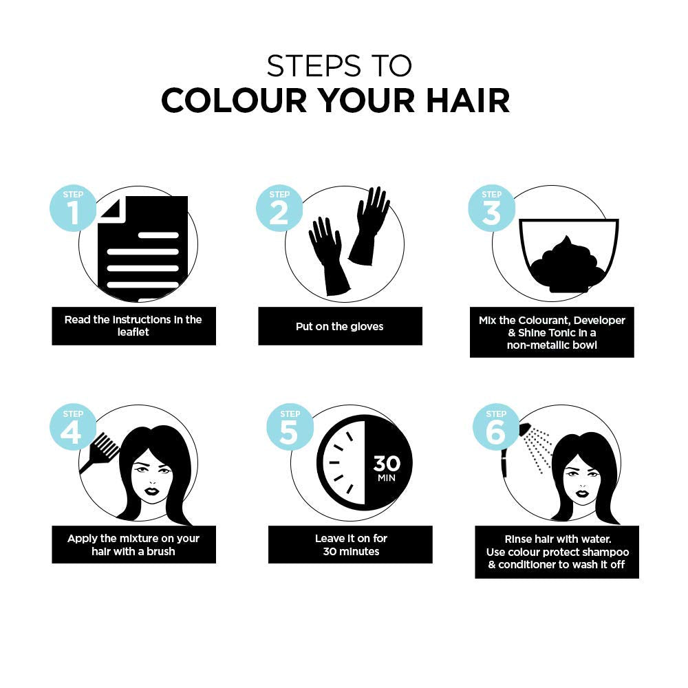 Bblunt Salon Secret High Shine Crème Hair Colour, 100g - Chocolate Dark Brown 3 (Pack Of 2) With Shine Tonic, 8ml