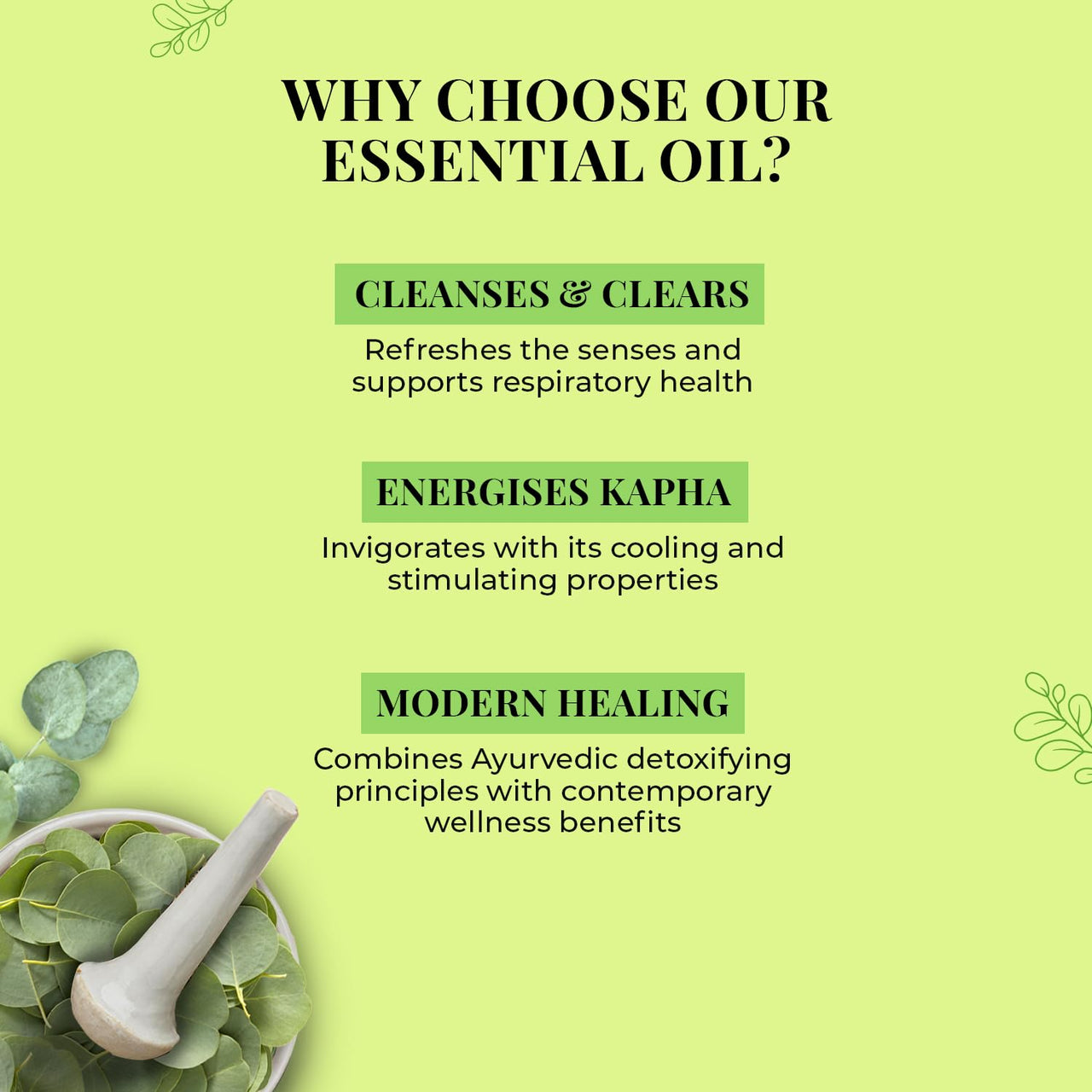 Just Herbs Eucalyptus Undiluted Steam Distilled 100% Natural Essential Oil for Hair Growth | Steam Inhalation | Aromatherapy and Skincare 10ml