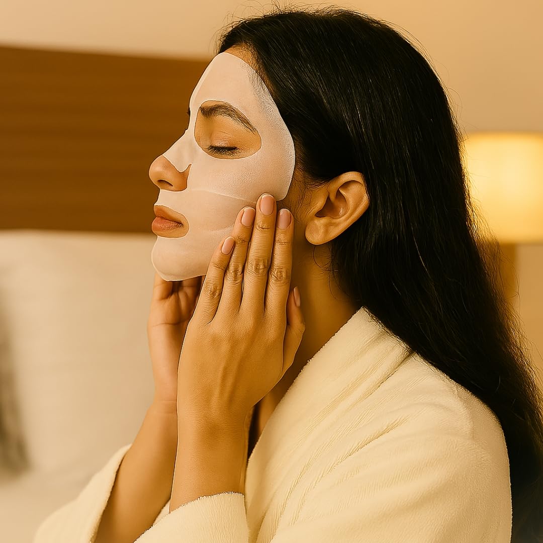 The Wellness Shop Bio-Collagen Overnight Face Sheet Mask- for Real Deep Hydration, Pigmentation | Brightening, Anti-Aging & Pore Minimizing | Hyaluronic Acid, Niacinamide, Elasticity Improvement