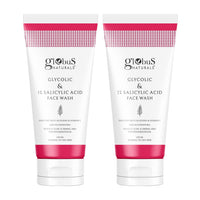 Globus Naturals Pimple Clear Glycolic & 1% Salicylic Acid Face Wash, For Acne & Oil Control, Enriched with Aloe vera & Vitamin E (100ml) (Pack Of 2)