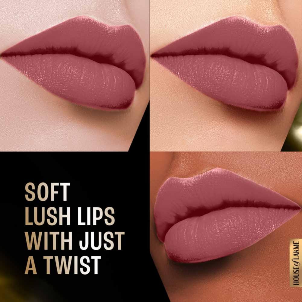 Lakmé Forever Matte Lipstick, Made With French Rose Oil Extracts, Pink Geranium, 4.5G