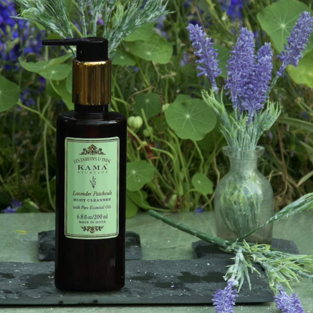 Kama Ayurveda Lavender Patchouli Body Cleanser with Pure Essential Oils of Lavender and Patchouli & Kama Ayurveda Lavender Patchouli Hair Cleanser - 200 ML Combo
