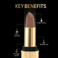 Beauty Berry Bold Babe Non-Transfer Matte Lipstick | Highly Pigmented, Lightweight, Smudge Proof & Waterproof Lipstick | Single Swipe Application, Long Lasting Lipstick for Women (Nude)