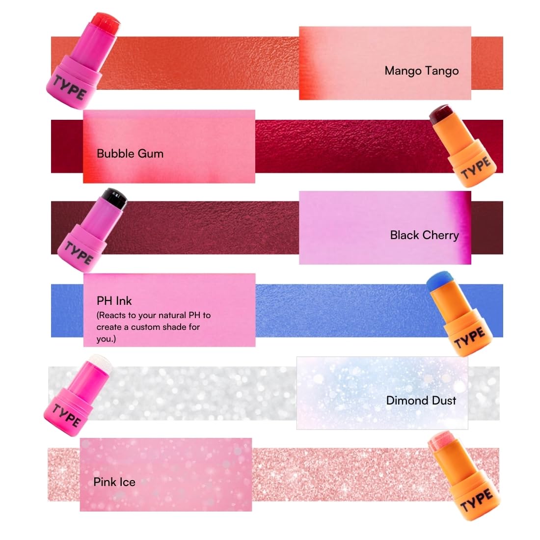 TYPE BEAUTY INC. Get Even Hydra Jelly Tints For Cheeks, Lips and Eyes | Lip Stain with Vitamin C for Pigmentation | Long Lasting | Smudge-proof Lip Tint for Women & Girls - Black Cherry (84) | 9g