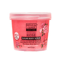 Bryan & Candy Sugar Body Scrub PH 5.5 For Tan Removal & Exfoliation | For Women & Men | 250g (Delicate Rose)