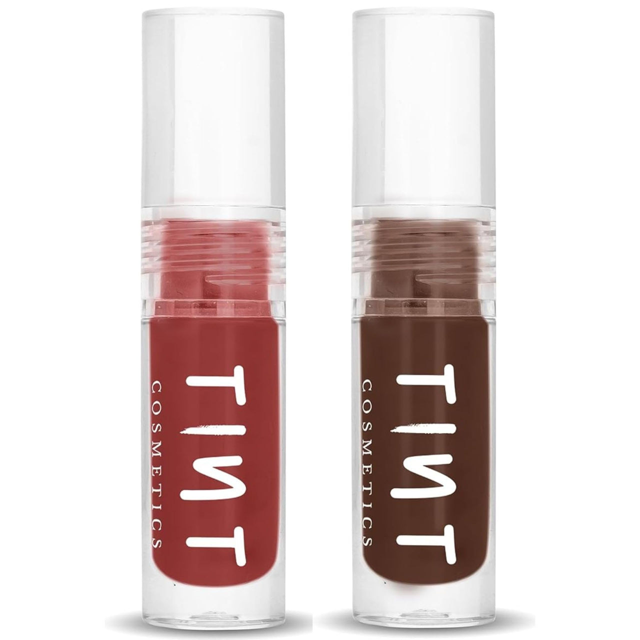Tint Cosmetics 2.5ml Set of 2 Lipgloss, Brick Red & Brown, Non Sticky, Hydrating, Light Weight, Long Lasting, High Shine & Soft Natural Liquid Lip Gloss For Girl & Women (Honey & Mocha)