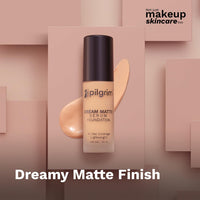 Pilgrim Medium Warm Sand Serum Liquid Foundation, Matte & Poreless,30 ml | Foundation for face make up infused | Water-Resistant, All Day Coverage| All Skin Types
