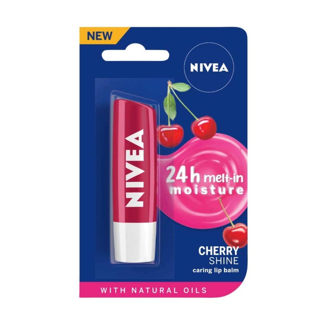 NIVEA Lip Balm, Fruity Blackberry Shine, 4.8g And NIVEA Lip Balm, Fruity Cherry Shine, 4.8g