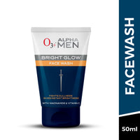 O3+ ALPHA MEN Acno D-TAN Face Wash with Hyaluronic & Mint & O3+ ALPHA MEN Bright Glow Face Wash 50g Combo