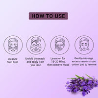 Mancode Lavender Facial Sheet Mask 25ml Smoothen Rough & Dry Skin Calming Firming Pore Reducing, Brightening and Enhances Daily Glow | Korean Sheet Mask for Men Women Sheet Mask Set Combo Pack of 3