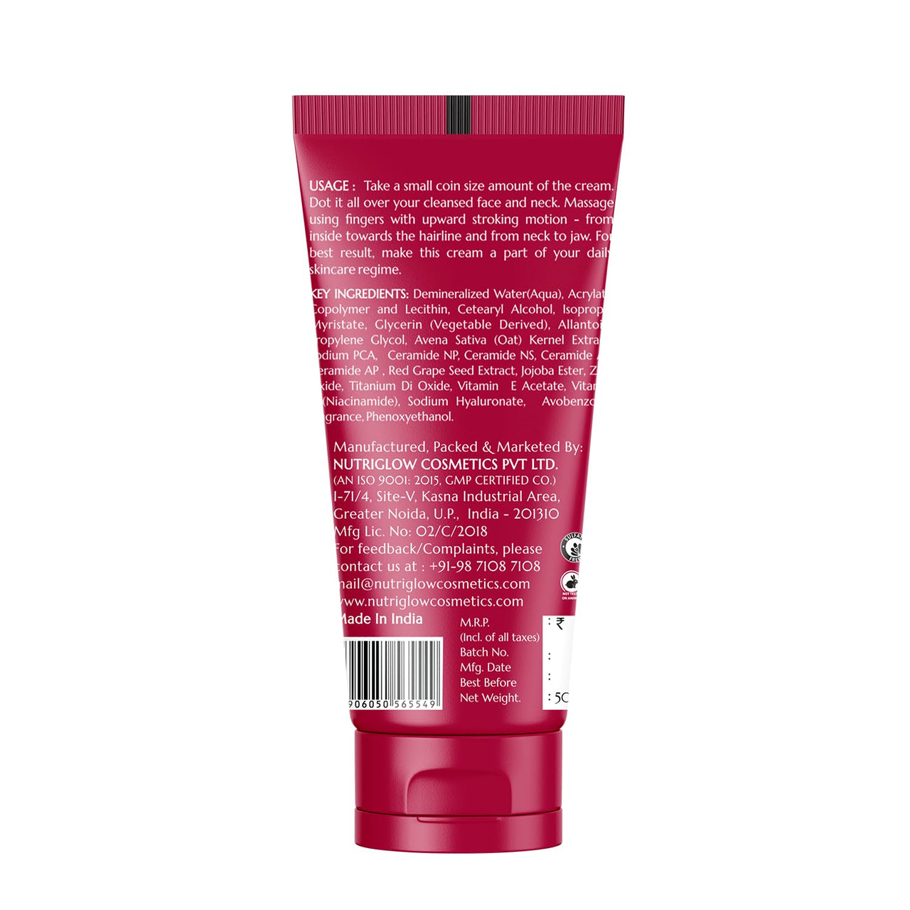 NutriGlow NATURAL'S Advanced Pro Formula Wine Day Cream for Brighter, Glowing Skin (50 g)