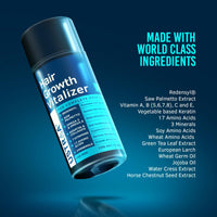 Ustraa Hair Growth Vitalizer - 100 ml - Clinically Tested | With Redensyl, Saw Palmetto | Non-sticky, Non-oily & Hair Cream - Daily Use - 100 g | with Wheat Germ Oil, Almond Oil | For All Hair Types