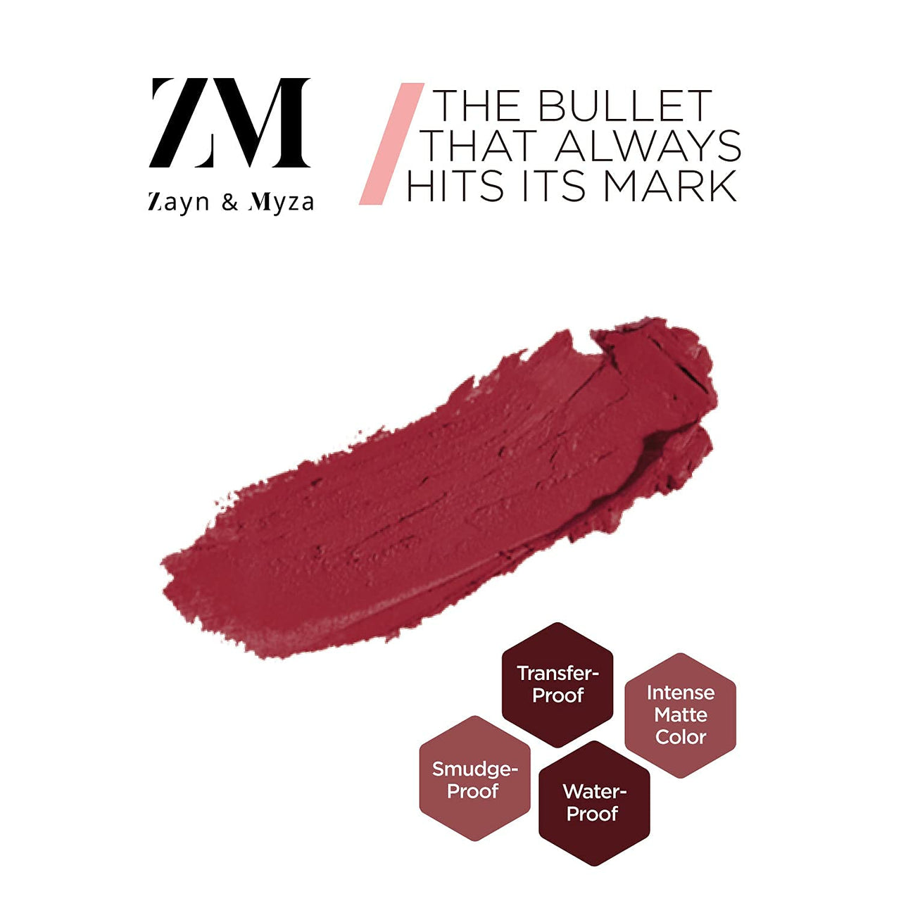 ZM Zayn & Myza Blink IT Kajal (0.35 GM) & Transfer Proof Power Matte Bullet Lipstick 3.2 GM (Selfie Red) Combo