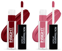 INSIGHT Non Transfer Matte Lip Color, 4Ml (04 Ferocious Pink) & Matte Lip Color, 4Ml (03 Divine Wine)