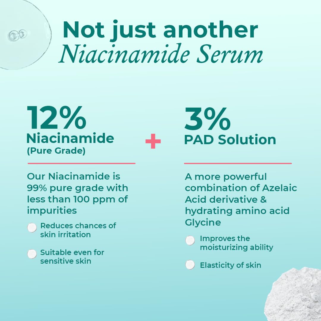 The Pink Foundry 12% Niacinamide Serum | Evens Skin Texture, Controls Excess Oil & Refines Pores | Lightweight & Non-Sticky | Super Clarifying Serum | All Skin Types | Dermatologically Tested | 30ml