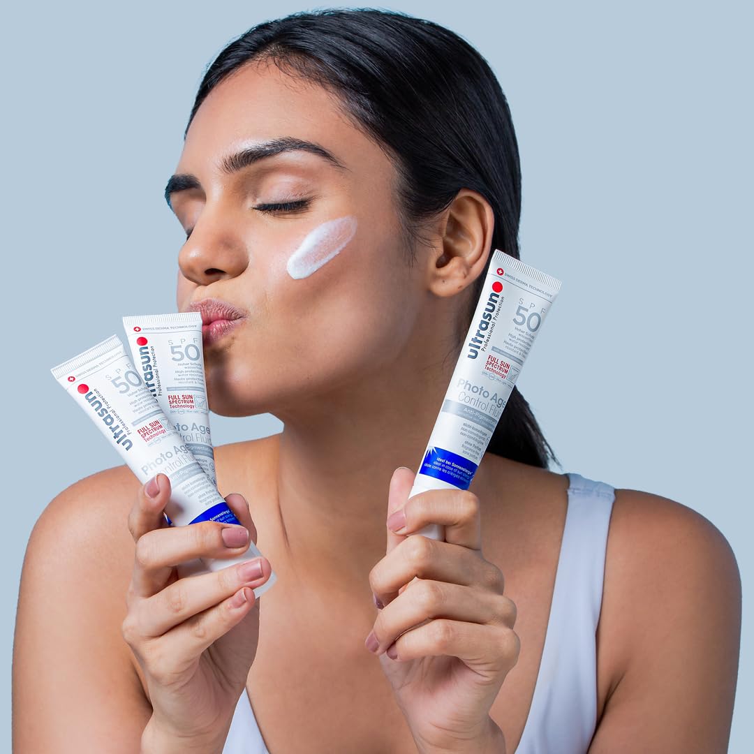 Ultrasun SPF 50 PA++++ Anti-Pigmentation Sunscreen, Swiss-Made 3 in 1 Lotion for Complete Sun Protection, Dark Spots Reduction & Helps in Anti-Aging | 7+ hrs. Water Resistant for All Skin Types - 40ml
