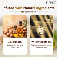 Streax Professional Hold & Play Heat Protection Spray For Hair -200 Ml, Hair Styling Spray For Women & Men, Heat Protectant Spray For Hair Upto 250°C & 2X Less Hair Breakage