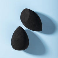 PAC 3D Sponge Set (2 Pc) | Beauty Blender, Makeup Sponge (Small) | Soft Water Drop & Olive Cut Sponge for Foundation, Creams & Powders | For Normal Skin Types - Soft, Reusable & Washable (Black)
