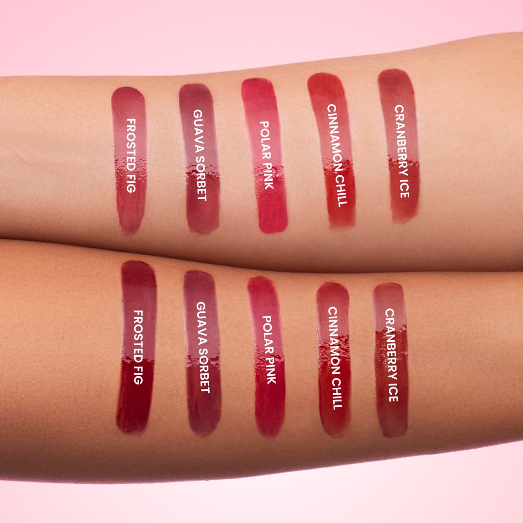 Typsy Beauty Glacier Glow Plumping Lip Tint | High-Shine Glossy Tint with Cooling Metal Tip | Hydrating, Non-Sticky, Long-Lasting | Guava Sorbet | Made in Korea 5.3g
