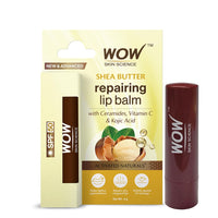 WOW Skin Science Shea Butter & Ceramides Repairing Lip Balm With Spf 50 Brightening Lip Balm For Pigmentation | With Vitamin C & Kojic Acid | 4G Brown
