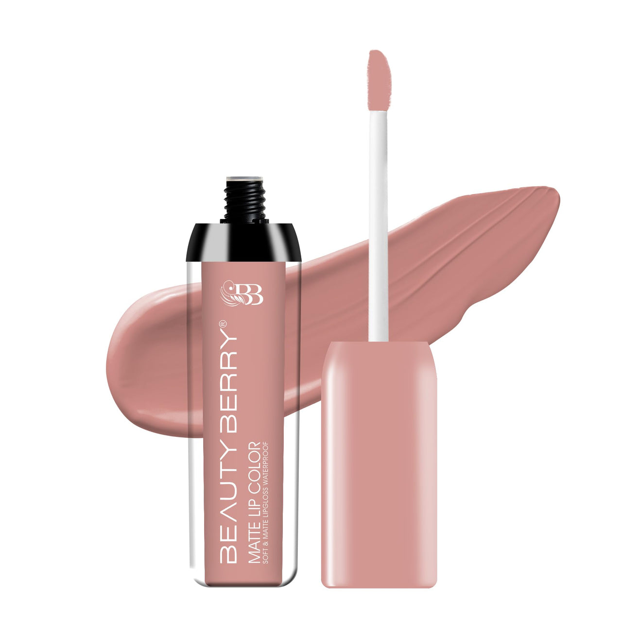 Beauty Berry Soft & Matte Waterproof Lip Color Liquid Lipstick | Rich Pigment, Long Lasting Liquid Lipstick | Non-Transfer Liquid Lipstick for Women Enriched with Vitamin E (05 - Sandstrom, 4.5 ml)