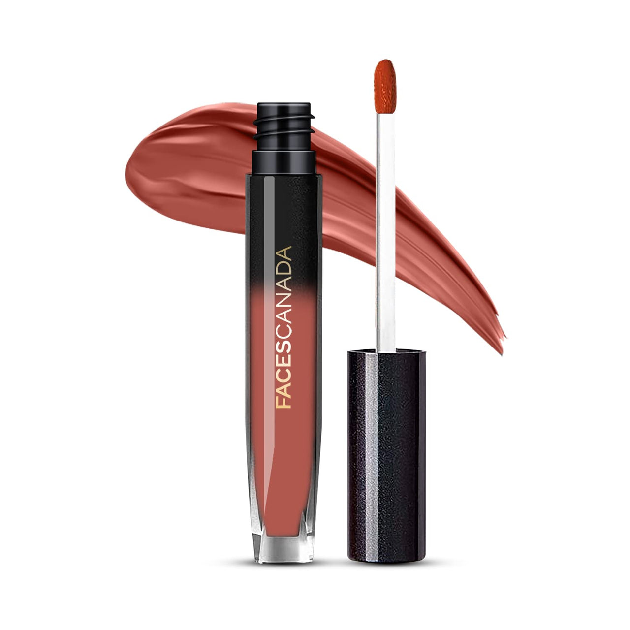 FACES CANADA Comfy Silk Liquid Lipstick - Soulful Brown 01, 3ml | Satin Matte HD Finish | Luxe Comfort | Longlasting | No Dryness | Smooth Texture | Mulberry Oil & Shea Butter For Plump Hydrated Lips