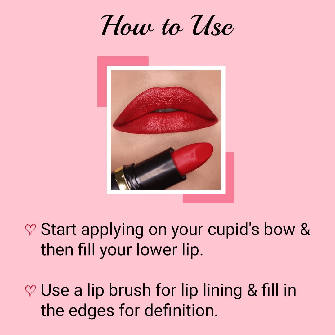 Iba Pure Lips Moisture Rich Lipstick for Women- A65 Ruby Touch, 4g | High Glossy, Creamy Finish & Smooth Texture| Hydrated Lips | Enriched with Vitamin E, Coconut Oil & Shea Butter | Intense Colour & Highly Pigmented | Lip Makeup