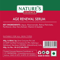 NATURES ESSENCE 0.3% Pro-Retinol Age Renewal Serum | Anti-Ageing Face Serum For Women's | Reduces Fine Lines & Wrinkles, 30Ml