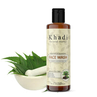 Khadi Natural Herbal Neem And Tea Tree Face Wash For Acne & Pimple | Purifying And Cleansing Face Wash | Soothes Skin,Unclogs Pores Reduce Blemishe | Gentle Cleaner Face Wash 100Ml