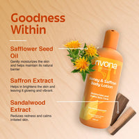 Rivona Naturals Honey & Saffron body Lotion | Enriched with 2% Kojic + Honey & Saffron | Skin Brightening, Moisturizing |100% Vegan|Men & Women |All Skin types|250 ml each - Pack of 2