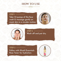 Khadi Essentials Vitamin C Face Wash with Activated Charcoal, Lemongrass, Multani Mitti & Olive Oil For De Tan, Detox & Blackheads Removal, 200ml SLS Paraben Free