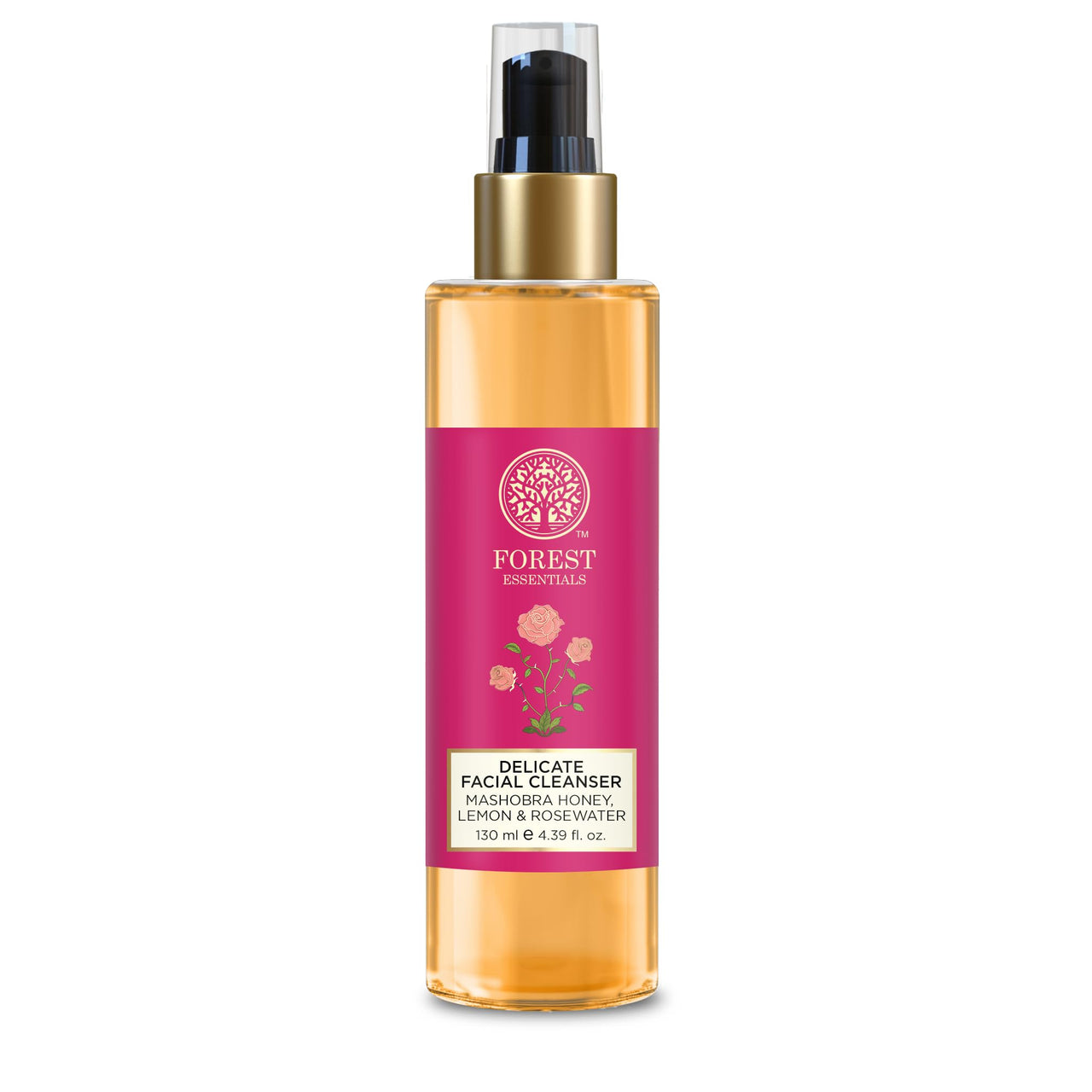 Forest Essentials Delicate Facial Cleanser Mashobra Honey, Lemon & Rose Water 130 Ml (Face Wash)