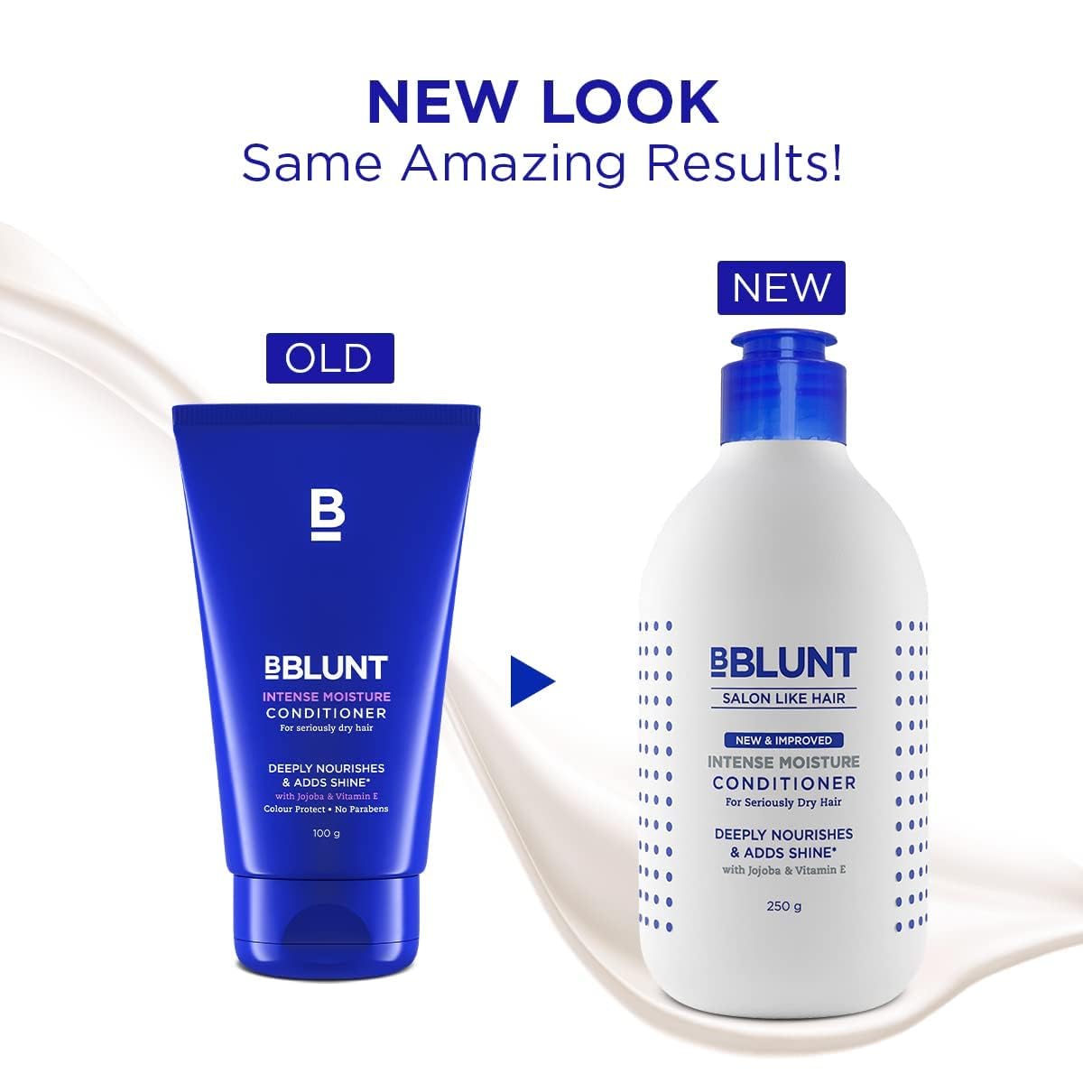 BBLUNT Intense Moisture Conditioner with Vitamin E & Jojoba for Dry & Frizzy Hair - 250 g