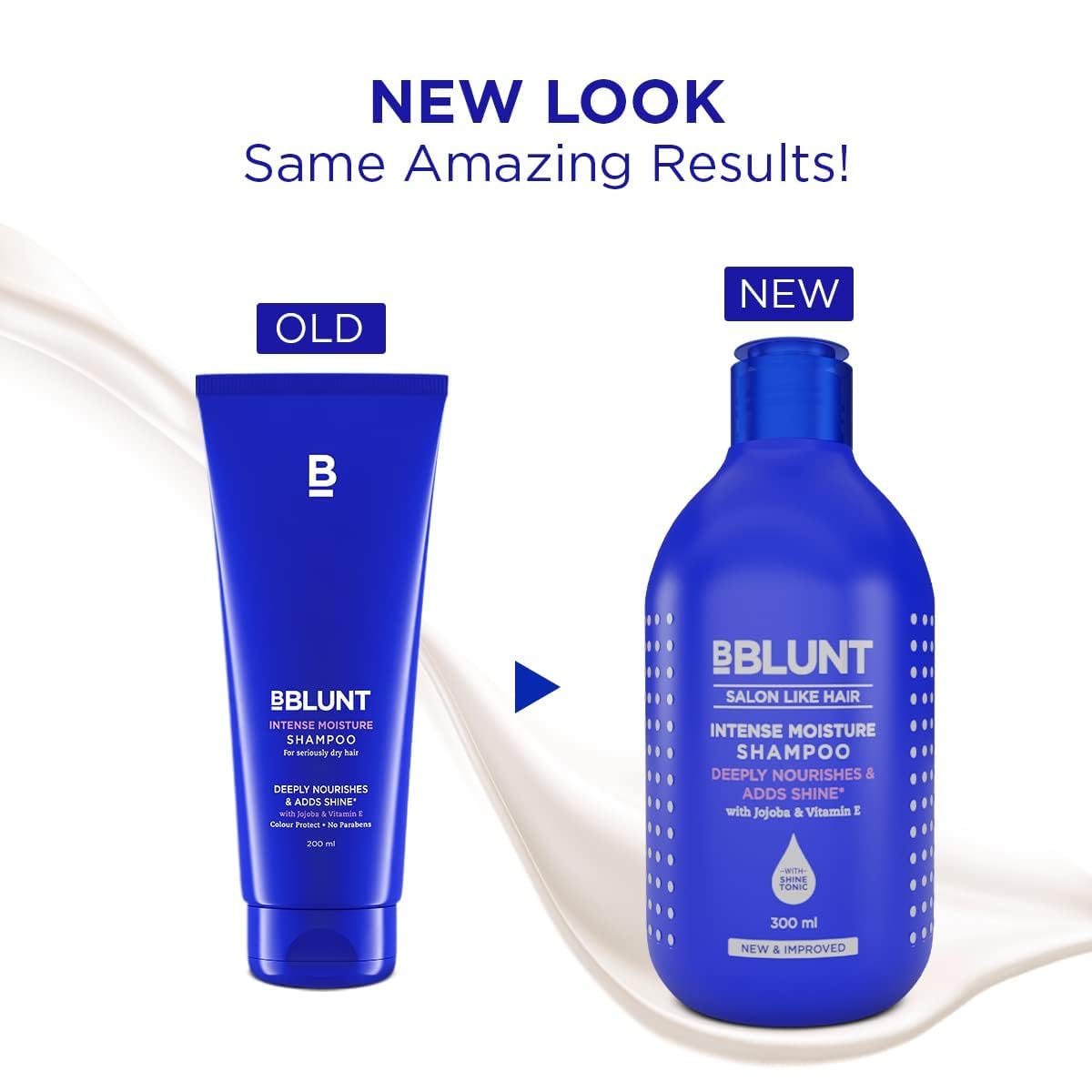 BBLUNT Intense Moisture Natural Hair Shampoo and Conditioner Combo for Women & Men's Dry Hair for Daily Use (300ml + 250g)