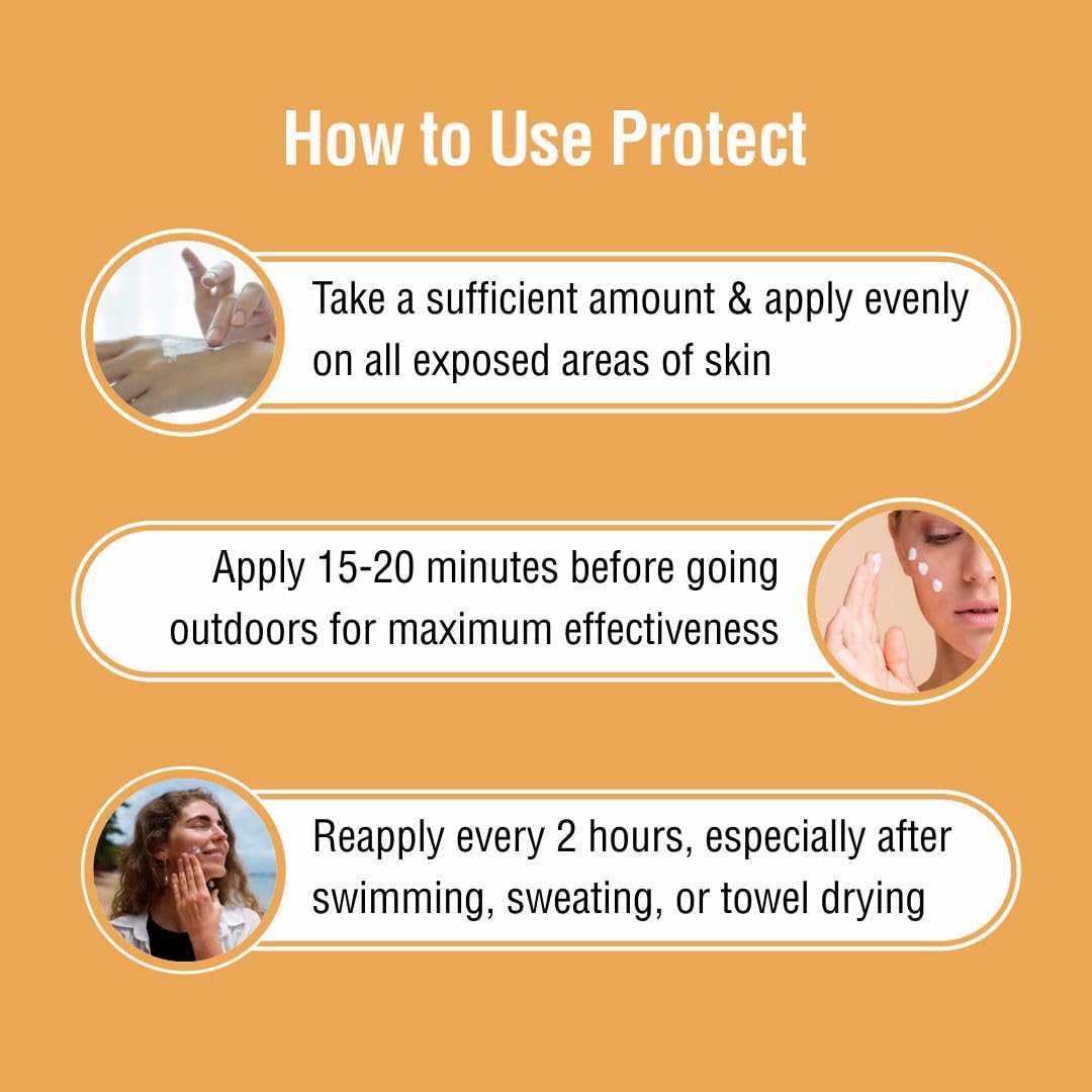 CeSqua Protect Hyaluronic Acid Sunscreen SPF 50+ PA++++ | UVA/ UVB & Blue Light Protection | Lightweight, Fast Absorbing, No White Cast | for Women & Men | for all skin types – Normal, Oily, Dry, Combination, Acne-Prone Skin, 50g