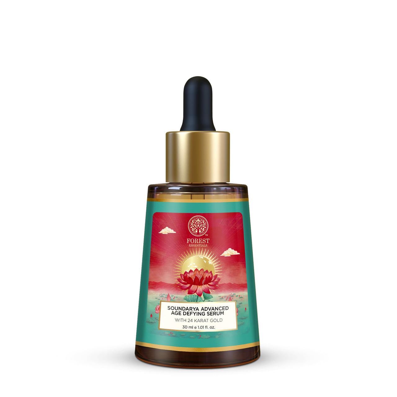 Forest Essentials Soundarya Anti Ageing Serum with 24K Gold | Ayurvedic Face Serum for Firming & Toning the Skin | With Gold Bhasma & Herbal Extracts