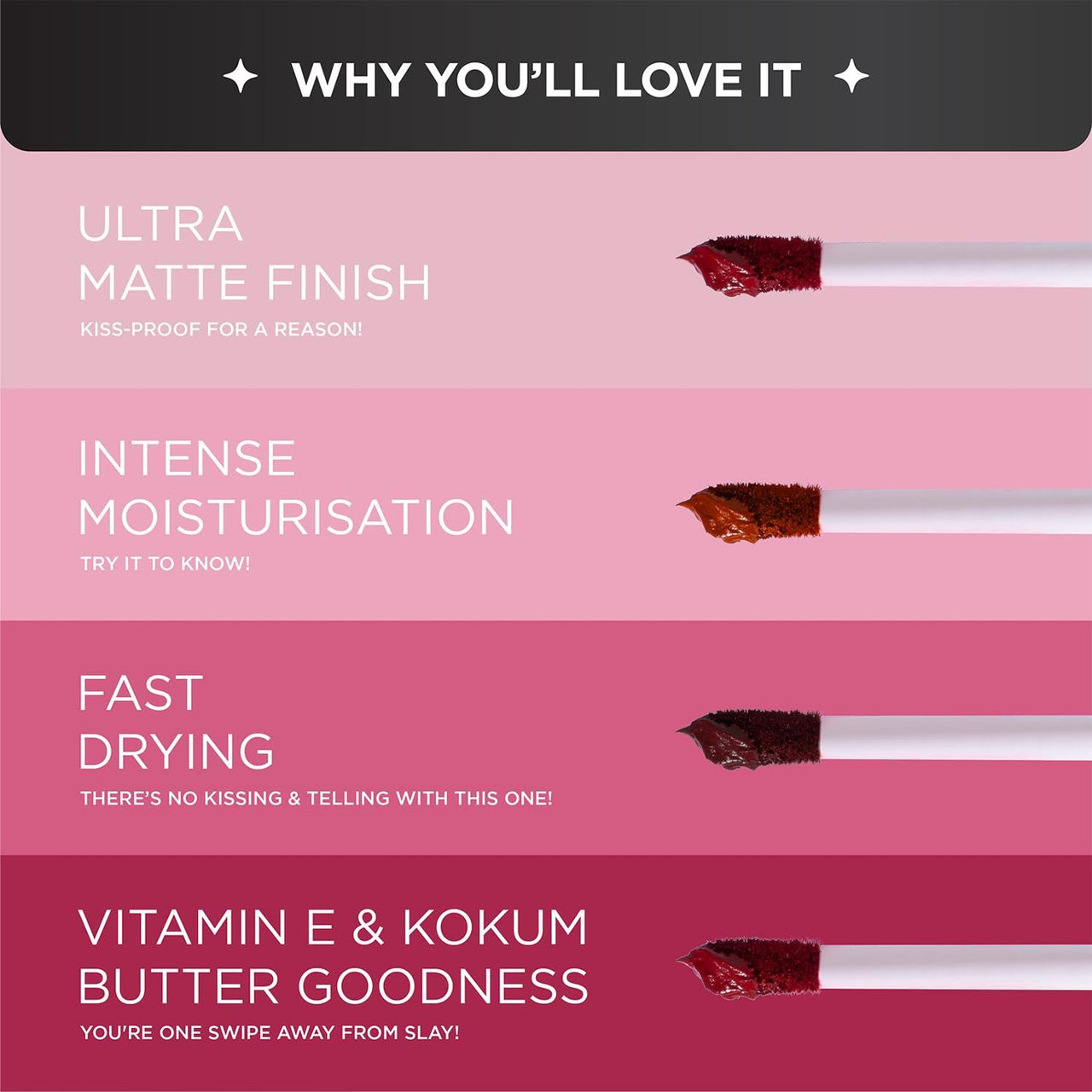 BELLAVITA Kiss-Proof Liquid Lipstick | 3.8 ml | 18-hr Stay | Transferproof Lipstick | Long Lasting | Ultra Matte Finish | Intense Moisturisation | Waterproof Liquid Lipsticks for Women | Wine Stain