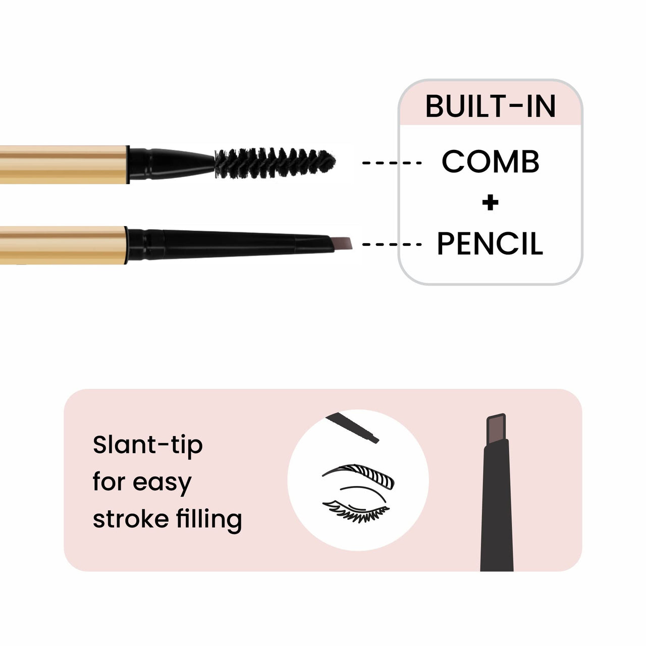 Swiss Beauty Micro Precision Eyebrow Pencil, Highly Pigmented, Long-Lasting and Lightweight Eyebrow Pencil | Shade - Deep Brown, 0.1g