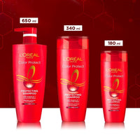 L'Oreal Paris Shampoo, Vibrant & Revived Colour, For Colour-treated Hair, Protects from UVA & UVB, Colour Protect, 650ml