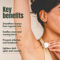 Hibiscus Monkey Ingrown Hair Treatment | 100% Plant Derived | Reduces Ingrown Hair, Soothes Razor Burns, Prevent Acne Breakout Post-Shaving or Waxing | Reduce Skin Irritation | Jojoba, Almond, Tamanu, Plant Salicylic (1%) | Dermatologist Tested