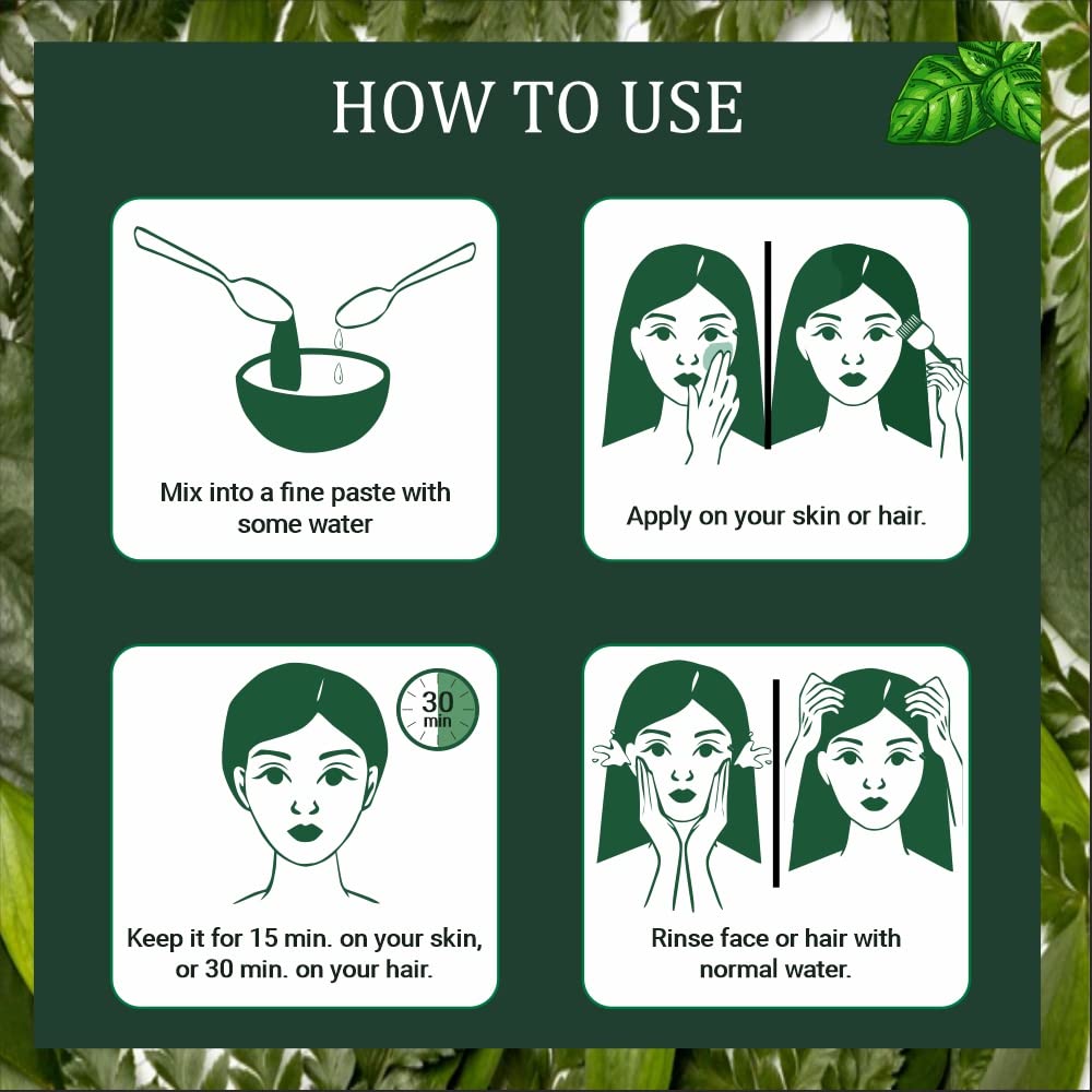 INDUS VALLEY Organic Hibiscus Powder For Hair Care (Hibiscus + Brahmi + Tulsi Powder) -100g *3= 300g
