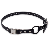 Educator Quick Snap Bungee Dog Collar, Biothane, Waterproof, Odorproof, Easy Connect and Disconnect Clasp and D Ring with Comfort Bungee Loop, Adjustable for Custom Fit, 3/4-Inch, Black 3/4