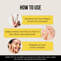 Dr. Sheth's Ceramide & Vitamin C Long lasting Sunscreen SPF 50+ PA++++ 6 hrs Advanced UV & Tan Protection For All Skin Types | No White Cast| Non-Greasy & Quick-Absorbing | For Women & Men | 50g